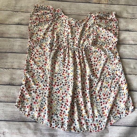 Gap Floral Print Sleeveless Flutter Top Size S - Picture 5 of 5
